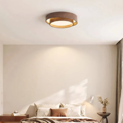 Ceiling Light Integrated LED & Dimmable Walnut Finish