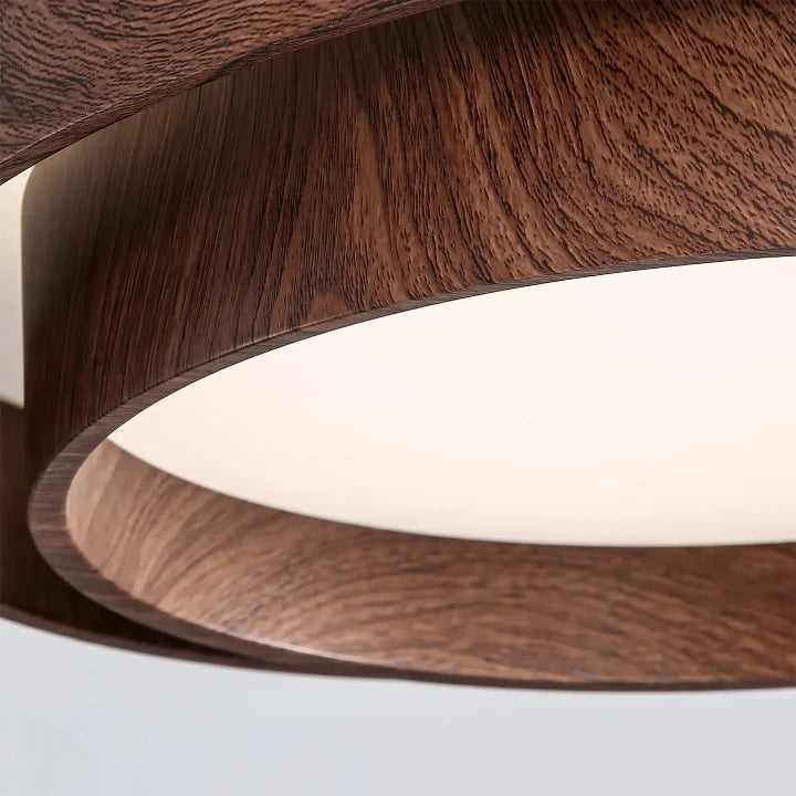 Ceiling Light Integrated LED & Dimmable Walnut Finish