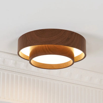 Ceiling Light Integrated LED & Dimmable Walnut Finish