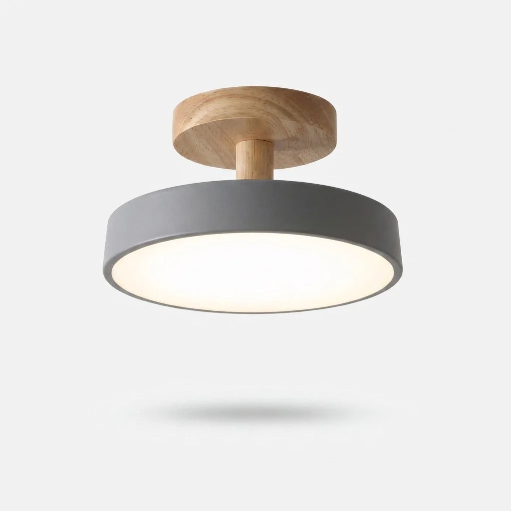 Ceiling Light Wood Base Selectable Color 110V 220V