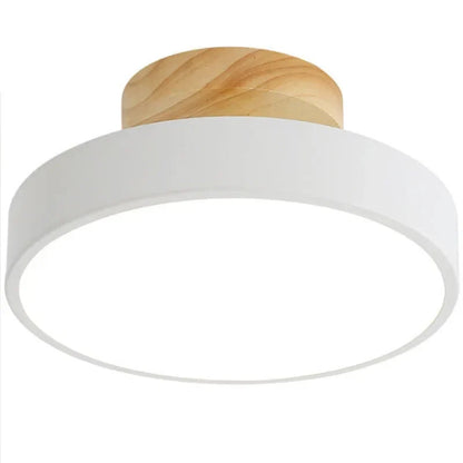 Ceiling Light Wood Base Selectable Color 110V 220V