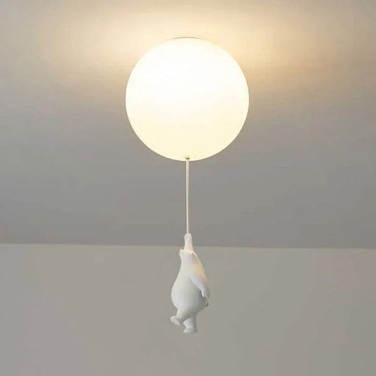 Ceiling Pendant Light Floating Bears Balloons Warm White LED