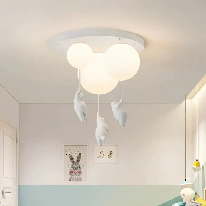 Ceiling Pendant Light Floating Bears Balloons Warm White LED