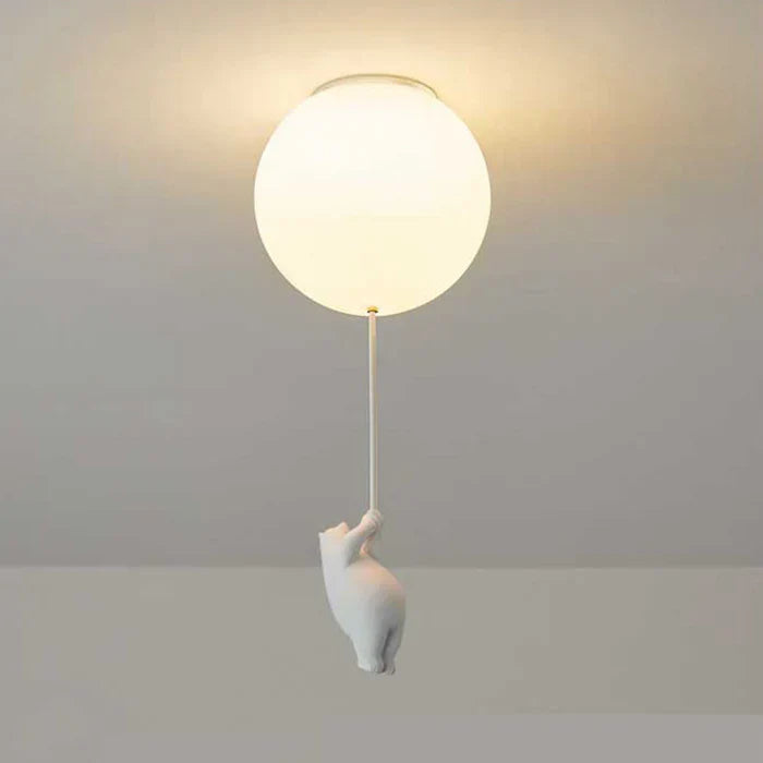 Ceiling Pendant Light Floating Bears Balloons Warm White LED