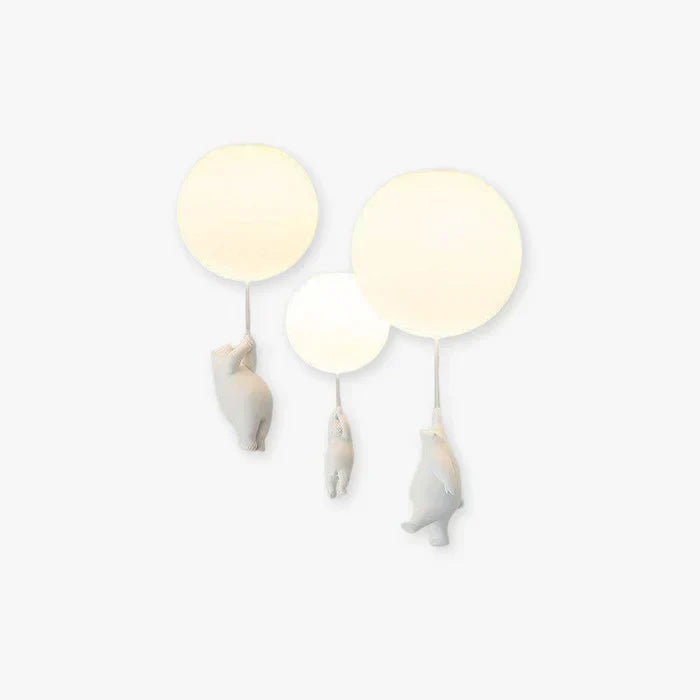 Ceiling Pendant Light Floating Bears Balloons Warm White LED