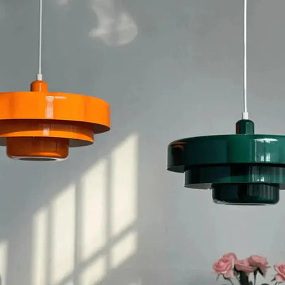 Ceiling Pendant Light Tiered Disc Adjustable Height