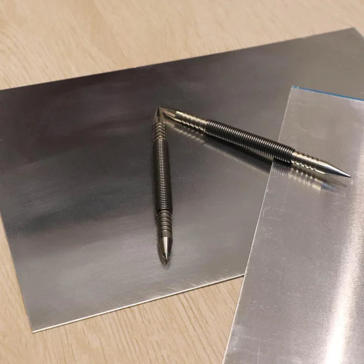 Center Punch Spring-Loaded Hardened 40Cr Steel Two Interchangeable Tips