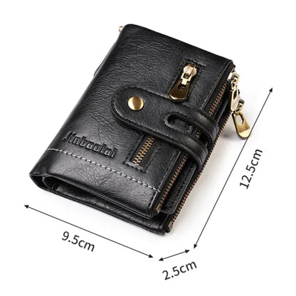 Chain Wallet Vintage PU Leather 13 Card Slots & Photo Window