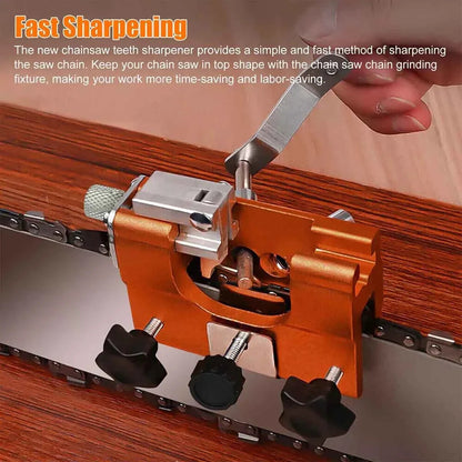 Chainsaw Sharpener Portable Hand-Crank 30-Degree Angle Guide