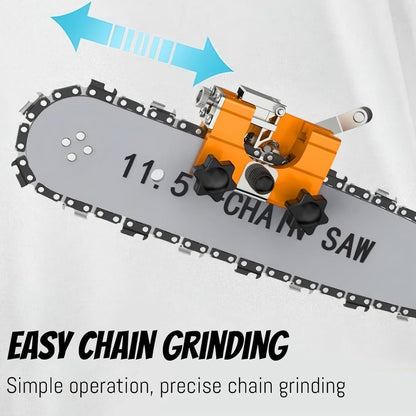 Chainsaw Sharpener Portable Hand-Crank 30-Degree Angle Guide