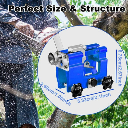 Chainsaw Sharpener Portable Hand-Crank 30-Degree Angle Guide