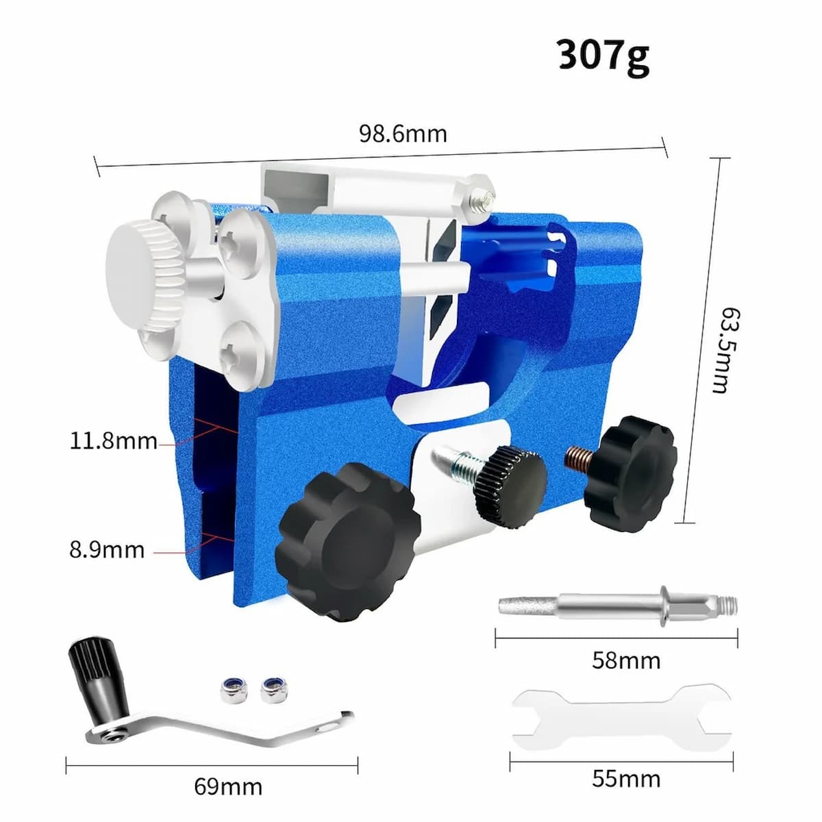 Chainsaw Sharpener Portable Hand-Crank 30-Degree Angle Guide