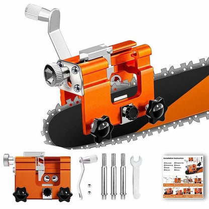 Chainsaw Sharpener Portable Hand-Crank 30-Degree Angle Guide