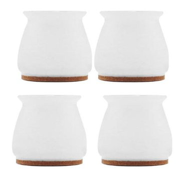 Chair Leg Caps 16-Piece Silicone & Felt Pads