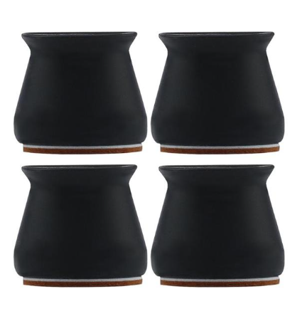 Chair Leg Caps 16-Piece Silicone & Felt Pads