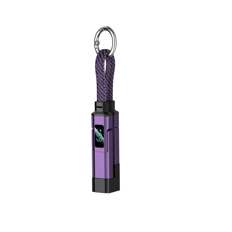 Charging Cable 4-In-1 Braided Nylon Digital Display