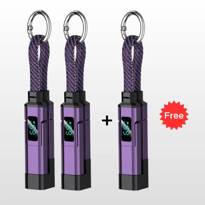 Charging Cable 4-In-1 Braided Nylon Digital Display