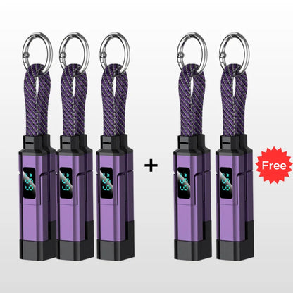 Charging Cable 4-In-1 Braided Nylon Digital Display