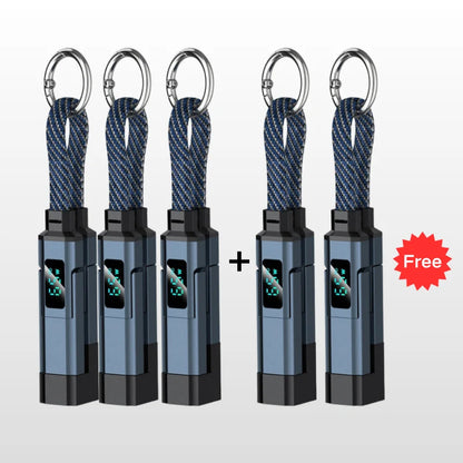 Charging Cable 4-In-1 Braided Nylon Digital Display