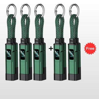 Charging Cable 4-In-1 Braided Nylon Digital Display