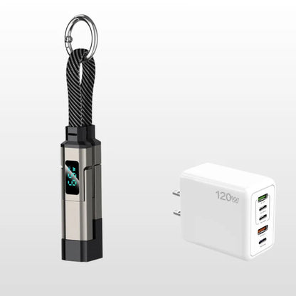 Charging Cable 4-In-1 Braided Nylon Digital Display