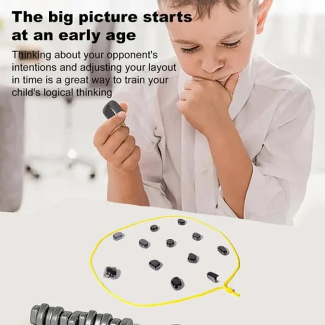 Chess Set Magnetic Pieces Compact Portable