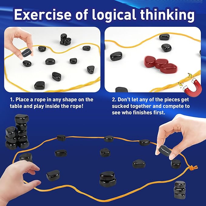 Chess Set Magnetic Pieces Compact Portable