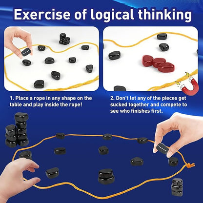 Chess Set Magnetic Pieces Compact Portable