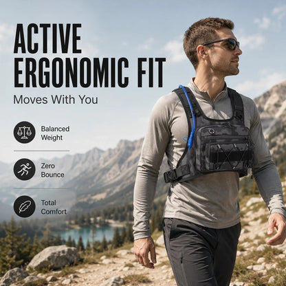 Chest Pouch Adjustable Vest Fit Water-Repellent Oxford Nylon