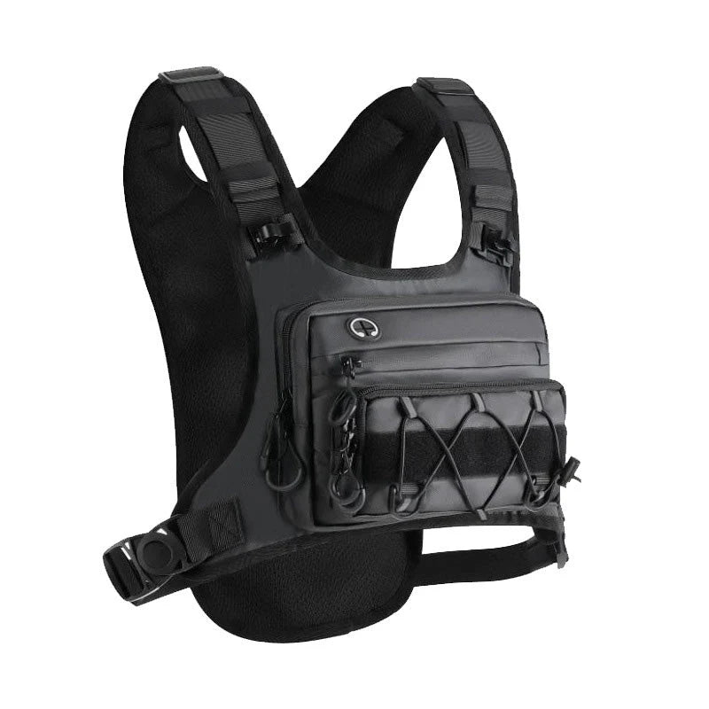 Chest Pouch Adjustable Vest Fit Water-Repellent Oxford Nylon