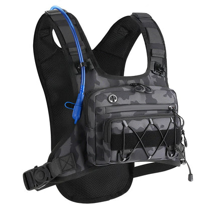Chest Pouch Adjustable Vest Fit Water-Repellent Oxford Nylon