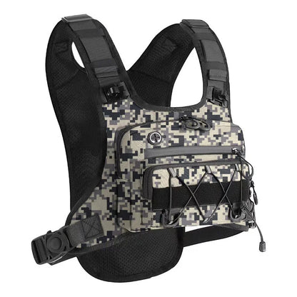 Chest Pouch Adjustable Vest Fit Water-Repellent Oxford Nylon