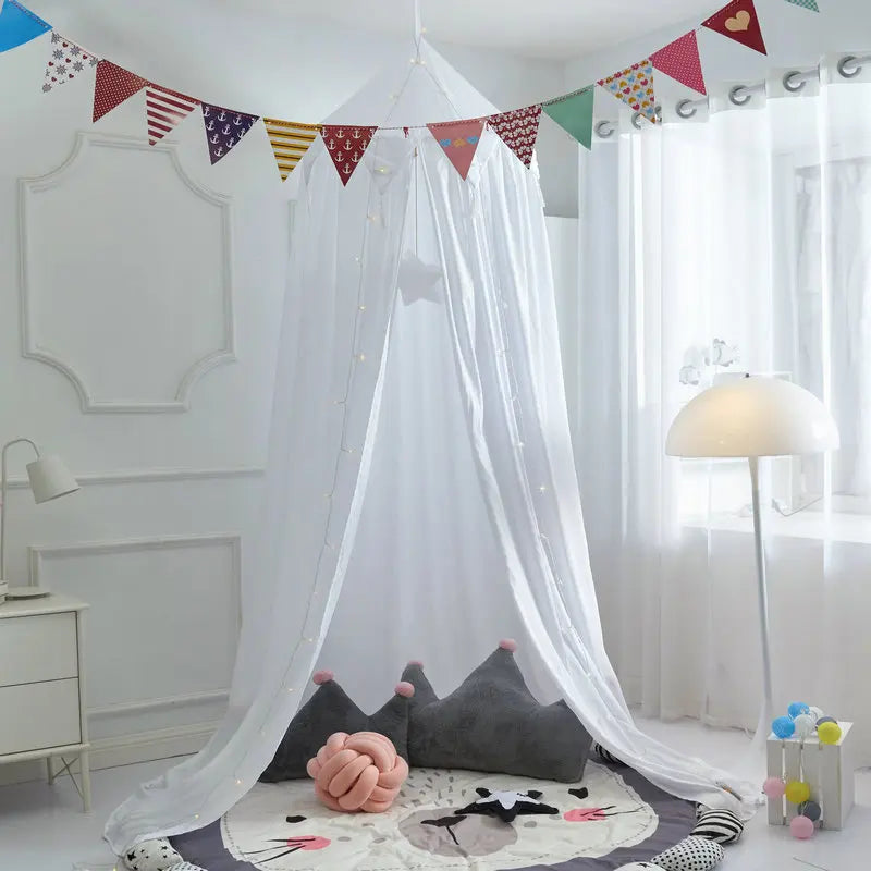 Children's Bed Canopy Hanging Dome Polyester-Cotton Mosquito Protection
