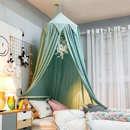 Children's Bed Canopy Hanging Dome Polyester-Cotton Mosquito Protection