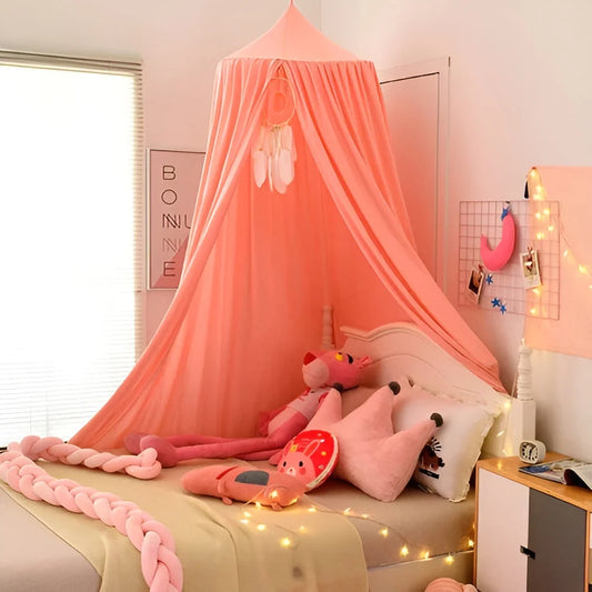 Children's Bed Canopy Tent-Shaped Breathable Single-Point Hanging