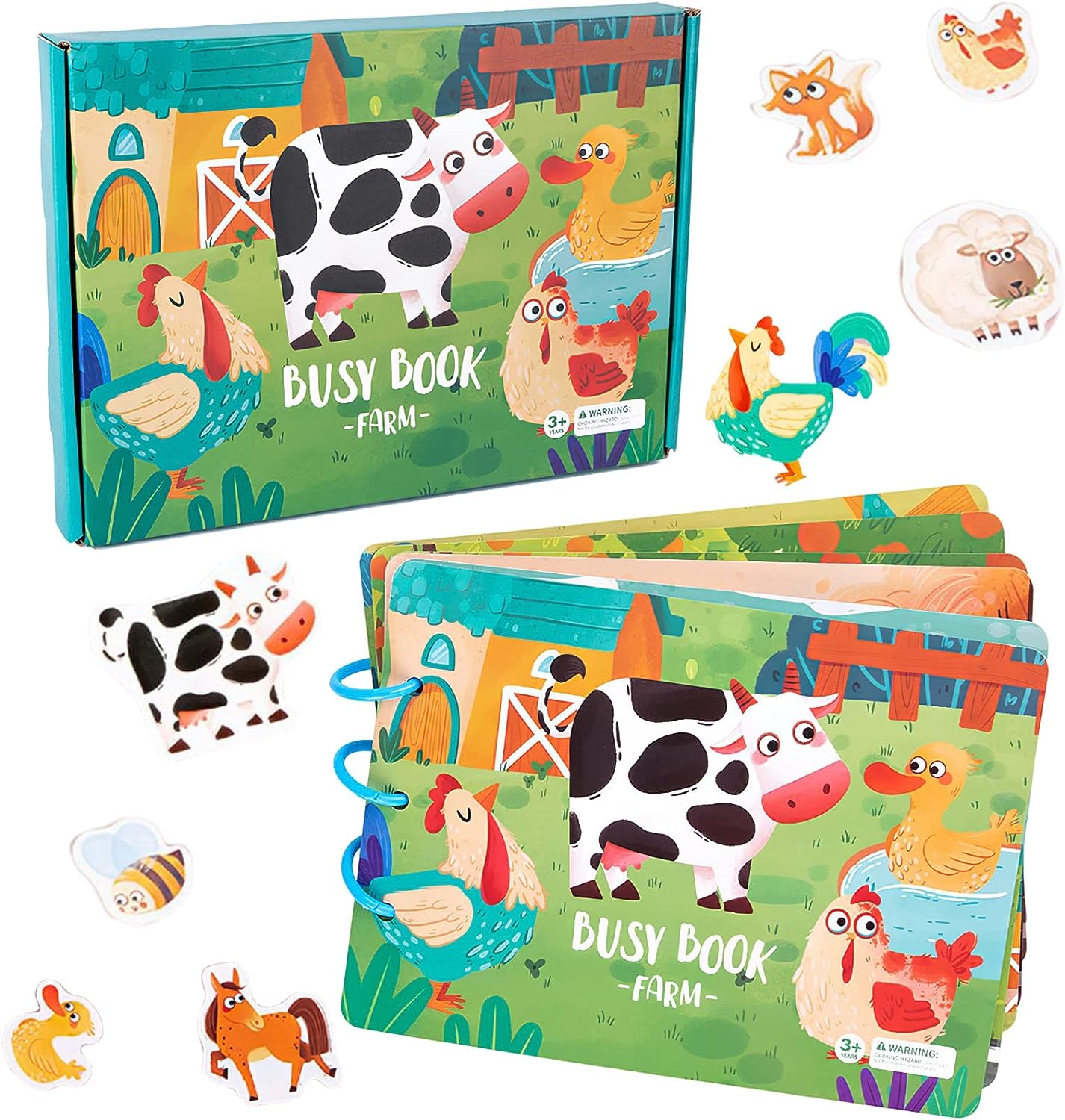 Children's Busy Book Montessori Puzzles Zippers & Velcro