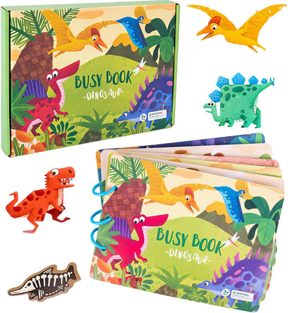 Children's Busy Book Montessori Puzzles Zippers & Velcro