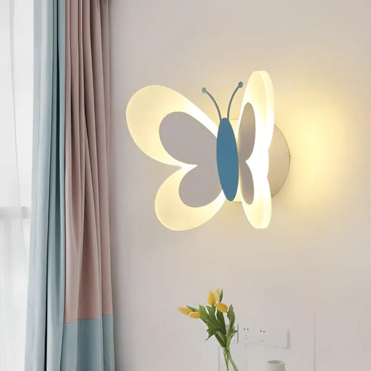 Children's Butterfly Wall Light Selectable Warm & Cool LED