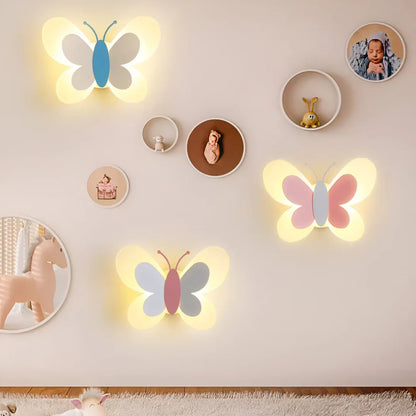 Children's Butterfly Wall Light Selectable Warm & Cool LED