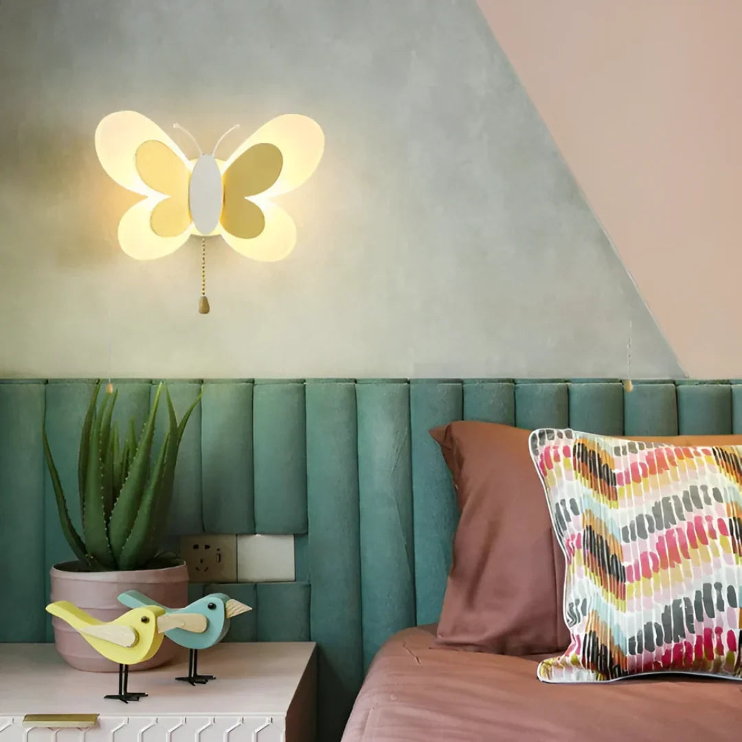 Children's Butterfly Wall Light Selectable Warm & Cool LED