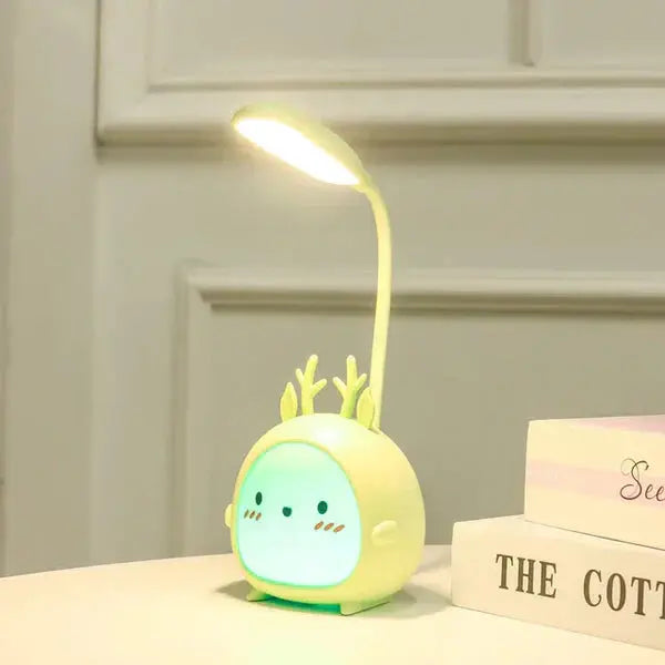 Children's Desk Lamp Cartoon Deer Night Light USB Rechargeable