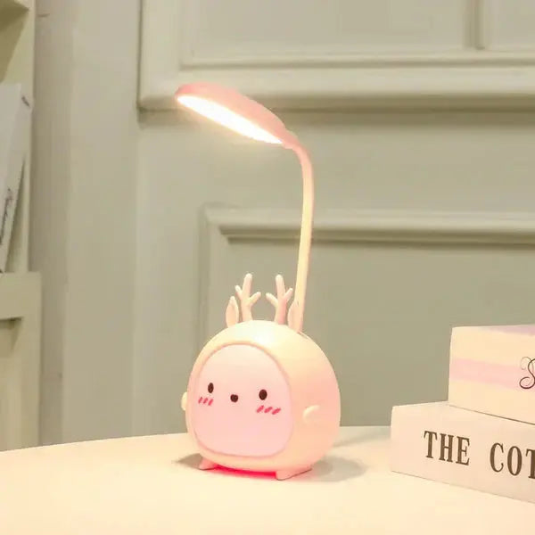 Children's Desk Lamp Cartoon Deer Night Light USB Rechargeable