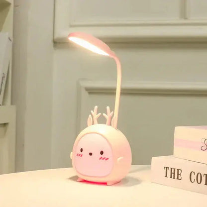 Children's Desk Lamp Cartoon Deer Night Light USB Rechargeable