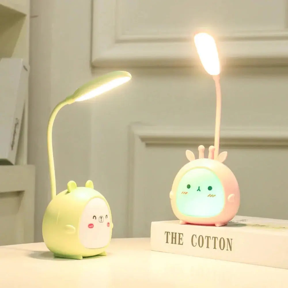 Children's Desk Lamp Cartoon Deer Night Light USB Rechargeable