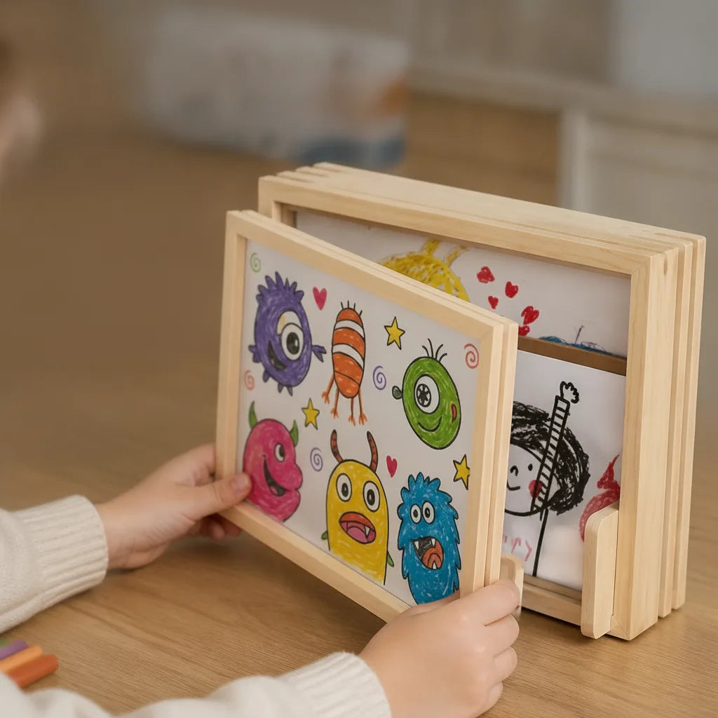 Children's Picture Frame Magnetic Closure 150-Sheet Storage
