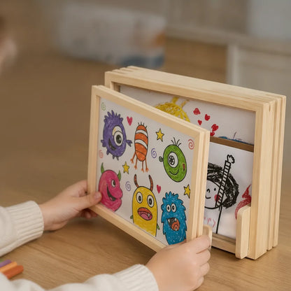 Children's Picture Frame Magnetic Closure 150-Sheet Storage