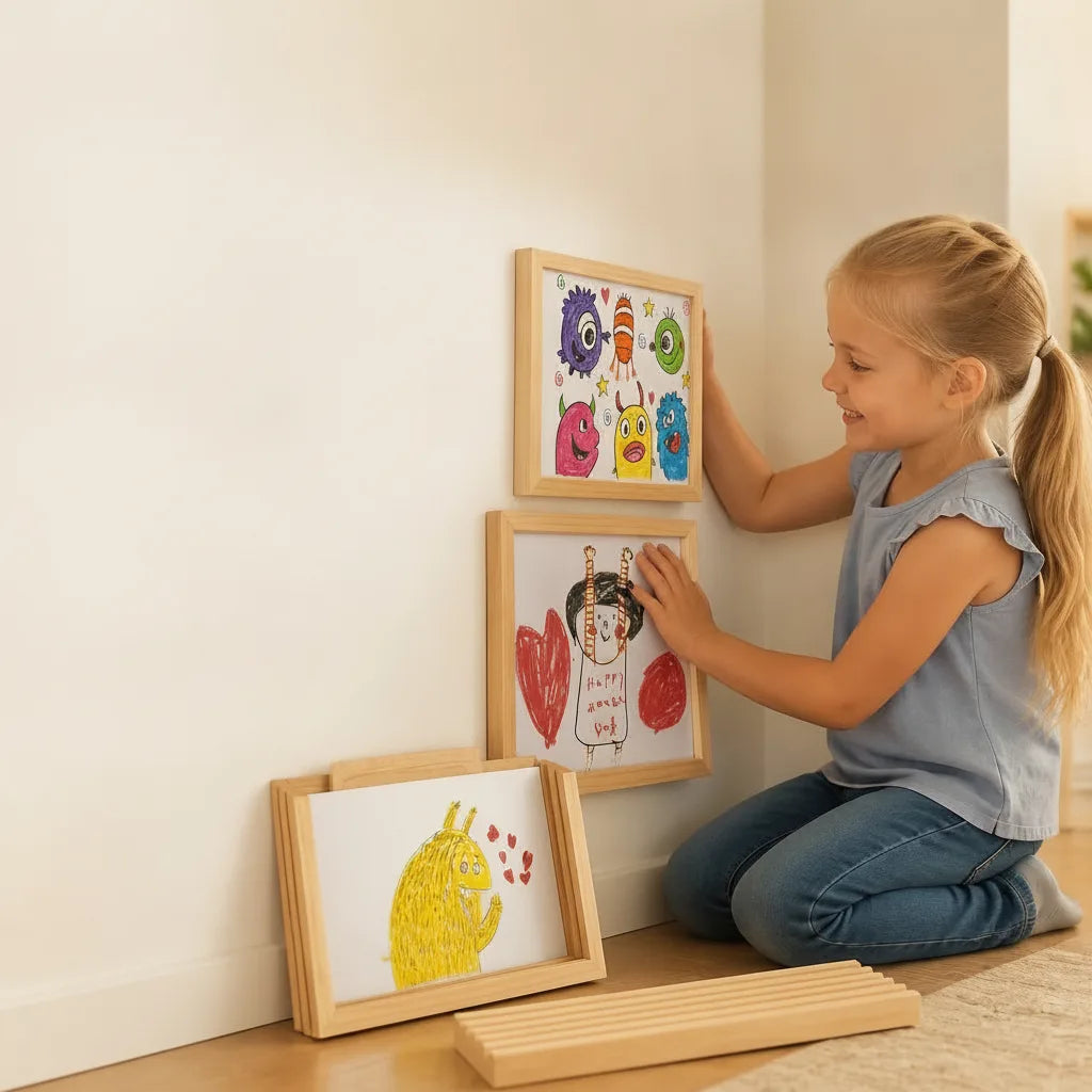 Children's Picture Frame Magnetic Closure 150-Sheet Storage