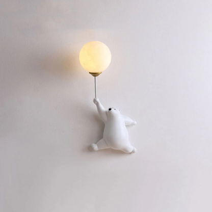 Children's Wall Light Bear Design 3-Color LED Mains Powered