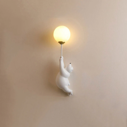 Children's Wall Light Bear Design 3-Color LED Mains Powered