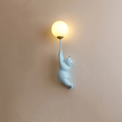 Children's Wall Light Bear Design 3-Color LED Mains Powered